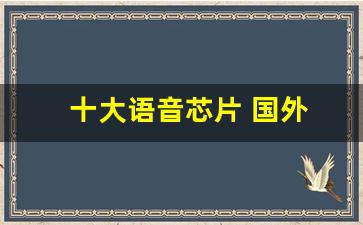 十大语音芯片 国外(十大语音芯片 国外排名)_https://www.gfdzclz.com_北交所_第1张